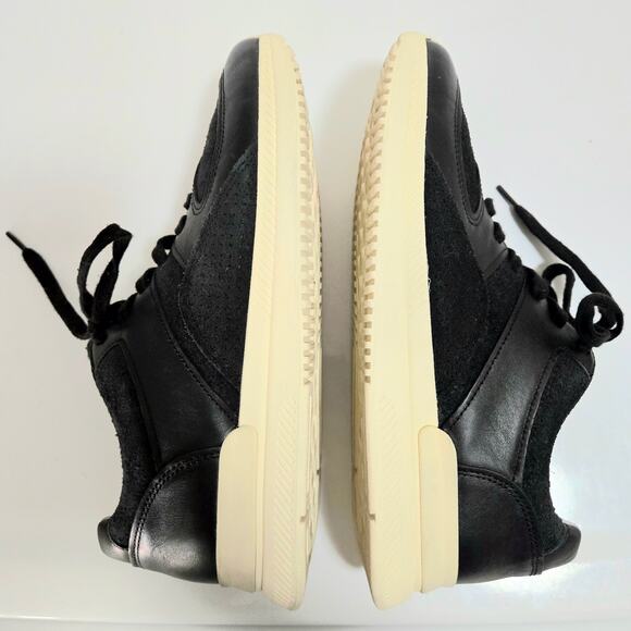 O By Everlane The Trainer Black Leather Suede Sneaker F10/M8 Unisex Athleisure - Picture 4 of 9